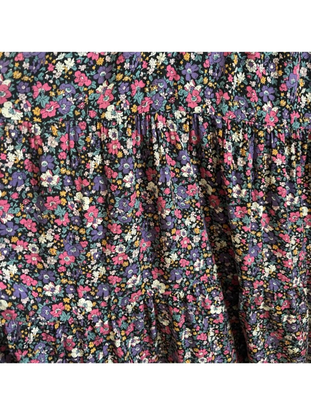 Natural Life Womens Floral Maxi Dress Size L Boho Cottagecore Prairie Whimsical - Picture 6 of 11